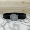 Vintage Round Buckle Belt With Leather Strap-SunglassesCraft