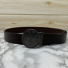 Vintage Round Buckle Belt With Leather Strap-SunglassesCraft