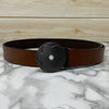 Flower Pattern Round Pin Buckle Leather Belt For Men-SunglassesCraft