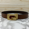 Metal  G-Shape Leather Strap Belt-SunglassesCraft