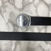 Vintage Round Buckle Belt With Leather Strap-SunglassesCraft