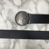 Vintage Round Buckle Belt With Leather Strap-SunglassesCraft