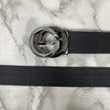 Two Tone Metal Round GG Leather Strap Belt-SunglassesCraft