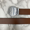 Vintage Round Buckle Belt With Leather Strap-SunglassesCraft