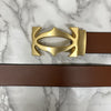 Cross Pattern Casual and Formal Leather Strap Belt -SunglassesCraft