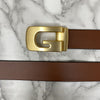 Metal  G-Shape Leather Strap Belt-SunglassesCraft