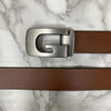 Metal  G-Shape Leather Strap Belt-SunglassesCraft