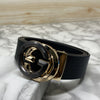 Two Tone Metal Round GG Leather Strap Belt-SunglassesCraft