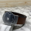 Flower Pattern Round Pin Buckle Leather Belt For Men-SunglassesCraft