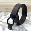 Round Lock Pattern Pressing Buckle With Leather Strap-SunglassesCraft