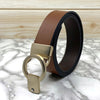 Round Lock Pattern Pressing Buckle With Leather Strap-SunglassesCraft