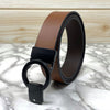 Round Lock Pattern Pressing Buckle With Leather Strap-SunglassesCraft