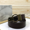 Round Lock Pattern Pressing Buckle With Leather Strap-SunglassesCraft