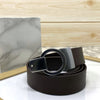 Round Lock Pattern Pressing Buckle With Leather Strap-SunglassesCraft