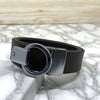 Round Lock Pattern Pressing Buckle With Leather Strap-SunglassesCraft