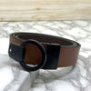 Round Lock Pattern Pressing Buckle With Leather Strap-SunglassesCraft