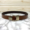 Round Lock Pattern Pressing Buckle With Leather Strap-SunglassesCraft