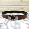 Round Lock Pattern Pressing Buckle With Leather Strap-SunglassesCraft
