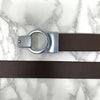 Round Lock Pattern Pressing Buckle With Leather Strap-SunglassesCraft