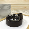 Casual V-Pattern Leather Strap Belt-SunglassesCraft