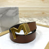 M-Pattern Leather Strap Belt -SunglassesCraft