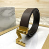 M-Pattern Leather Strap Belt -SunglassesCraft