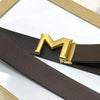 M-Pattern Leather Strap Belt -SunglassesCraft