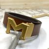 M-Pattern Leather Strap Belt -SunglassesCraft