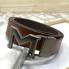 M-Pattern Leather Strap Belt -SunglassesCraft