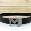 M-Pattern Leather Strap Belt -SunglassesCraft