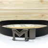 M-Pattern Leather Strap Belt -SunglassesCraft