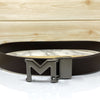 M-Pattern Leather Strap Belt -SunglassesCraft