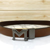 M-Pattern Leather Strap Belt -SunglassesCraft