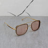 Metal Frame Gold Pink Sunglasses For Men And Women-SunglassesCraft