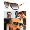 Gold, Black Rectangle Lightweight Comfortable Sunglasses For Men and Women-SunglassesCraft