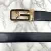 Single G Shape Two Tone Formal Belt For Men-SunglassesCraft