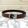 Stylish G Buckle Leather Strap Belt-JoansParamount