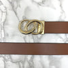 Classic Jaguar Design Leather Strap Belt-SunglassesCraft