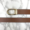 Signature C Logo Leather Belt For Unisex-SunglassesCraft