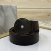 Flower Pattern Round Pin Buckle Leather Belt For Men-SunglassesCraft