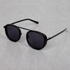 Metal Frame Round Full Black Sunglasses For Men And Women-SunglassesCraft