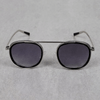 Metal Frame Round Silver Black Sunglasses For Men And Women-SunglassesCraft