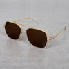 Classic Square Gold-Brown Sunglasses For Men And Women-SunglassesCraft