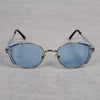 Vintage Round Side Cap Blue Candy Sunglasses For Men And Women-SunglassesCraft