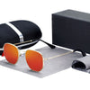Classic Retro High Quality Metal Frame Gradient Reflective Sunglasses For Men And Women-SunglassesCraft