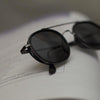 Full Black S4612 Metal Frame Polarized Round Sunglasses For Men And Women-SunglassesCraft
