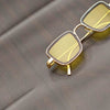 Retro Square Gold Yellow Sunglasses For Men And Women-SunglassesCraft