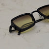 Retro Square Black Yellow Shaded Sunglasses For Men And Women-SunglassesCraft