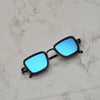 Sky Blue And Black Retro Square Sunglasses For Men And Women-SunglassesCraft