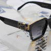 Stylish Square Metal Frame Black Sunglasses For Men And Women-SunglassesCraft